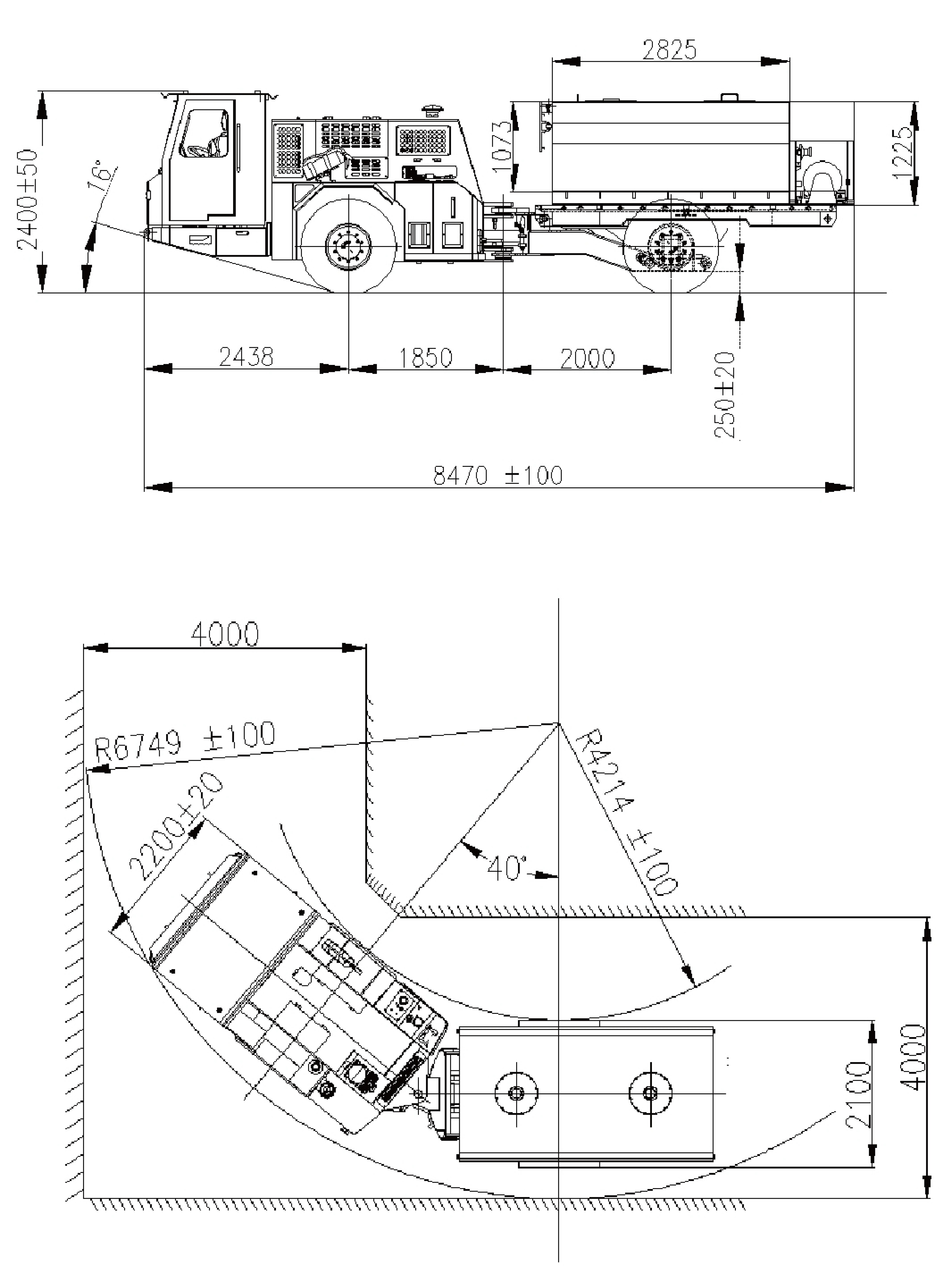 FUD05 жалпы өлшемдері